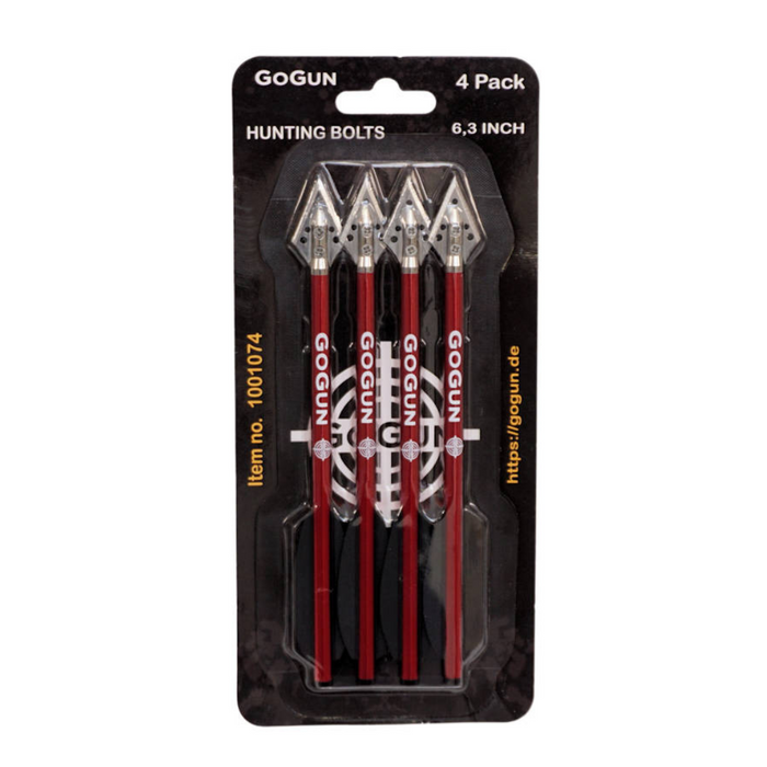 GoGun Hunting Bolts for Pistol Crossbow (4 Pack)