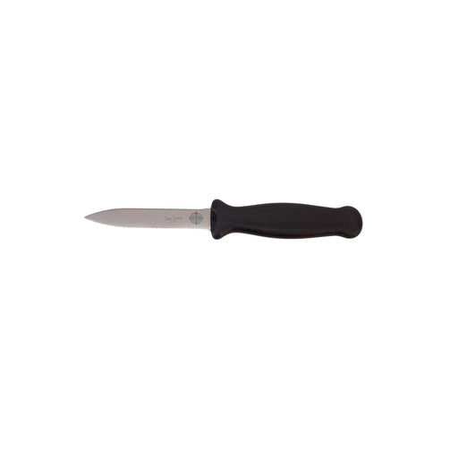 Jorg Sprave bread knife back view with GoGun logo and signature
