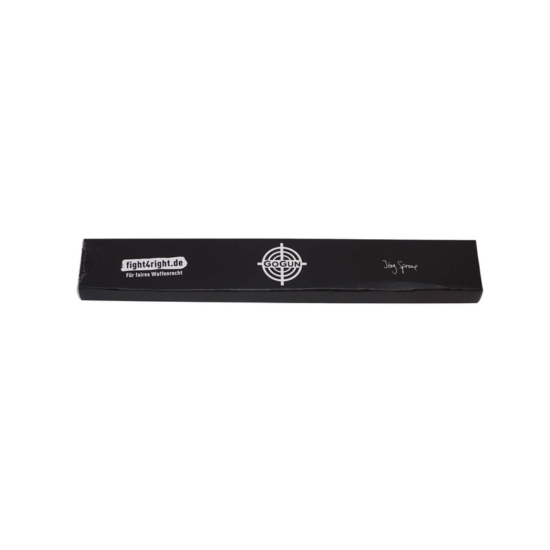 Jorg Sprave bread knife packaging with GoGun branding