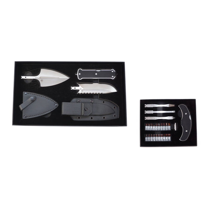 Set of Interchangeable Blade Knives and Tool Set
