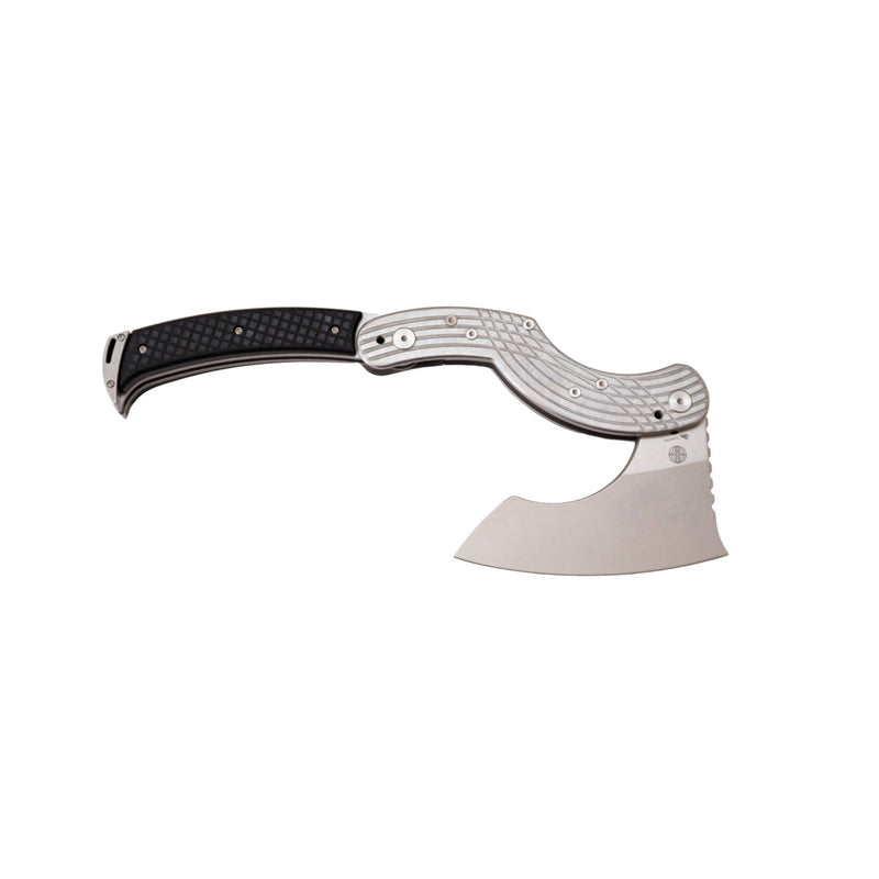 Jörg Sprave folding axe open, reverse side