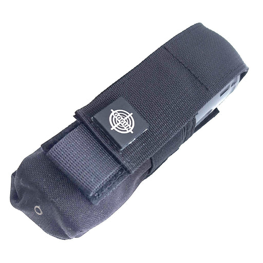 Single black drum pouch holding a SixNeedler drum